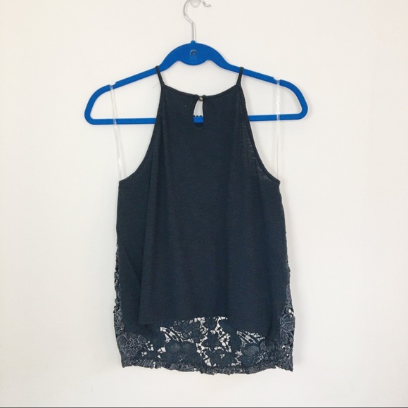 Altar'd State Metallic Lace High Neck Tank Top - Picture 2 of 10